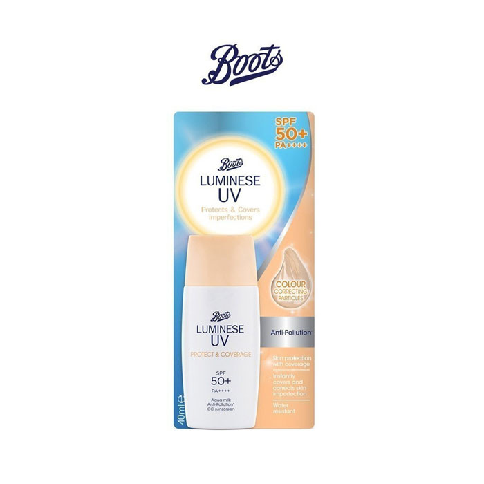 ครีมกันแดด Boots Luminese Uv Protect & Coverage Spf50+ Pa++++