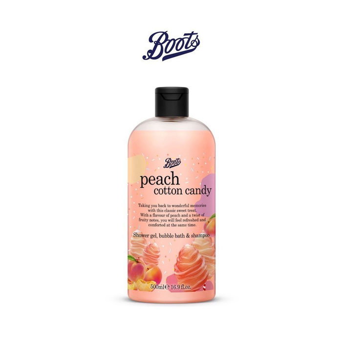 เจลอาบน้ำ Boots Peach Cotton Candy Shower Gel