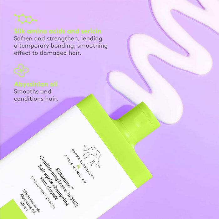 คอนดิชันเนอร์ Drunk Elephant Silkamino™ Conditioning Leave In Milk