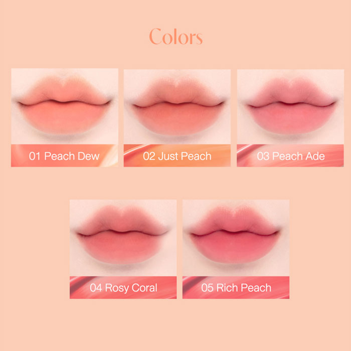 ลิปทินท์ Dasique Water Blur Tint Peach Squeeze Collection