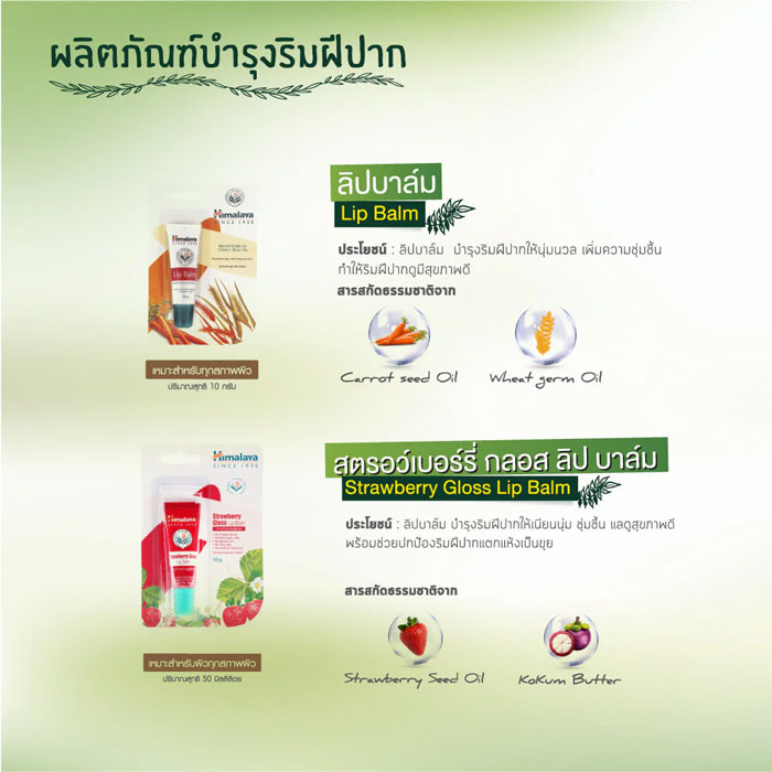 ลิปบาล์ม Himalaya Strawberry Gloss Lip Balm