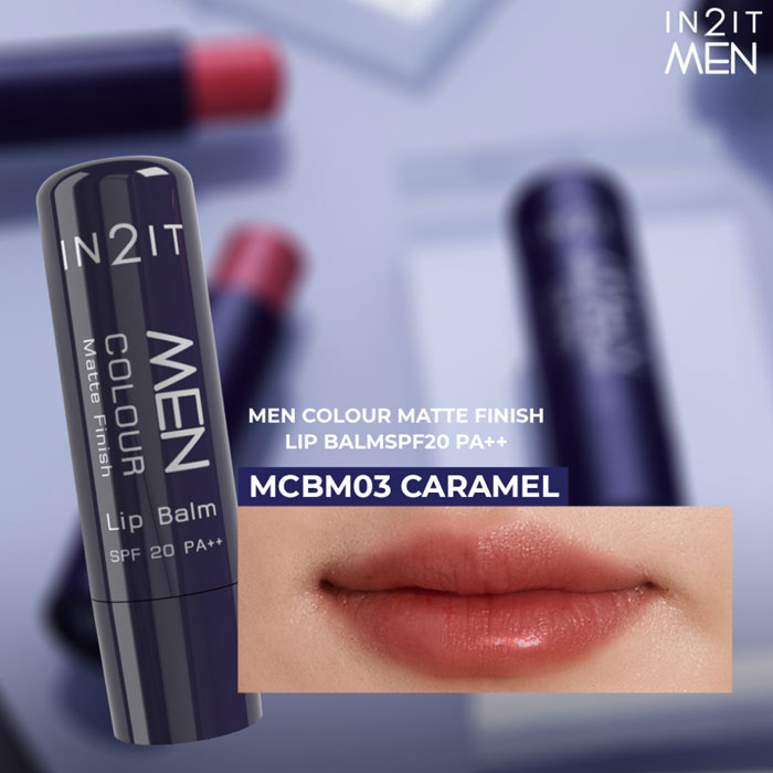 ลิปบาล์ม In2it Men Color Matte Finish Lip Balm SPF20 PA++