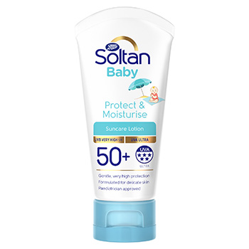 กันแดด Boots Soltan Baby Protect & Moisturise Sun Lotion SPF50+/ 5 Star UVA