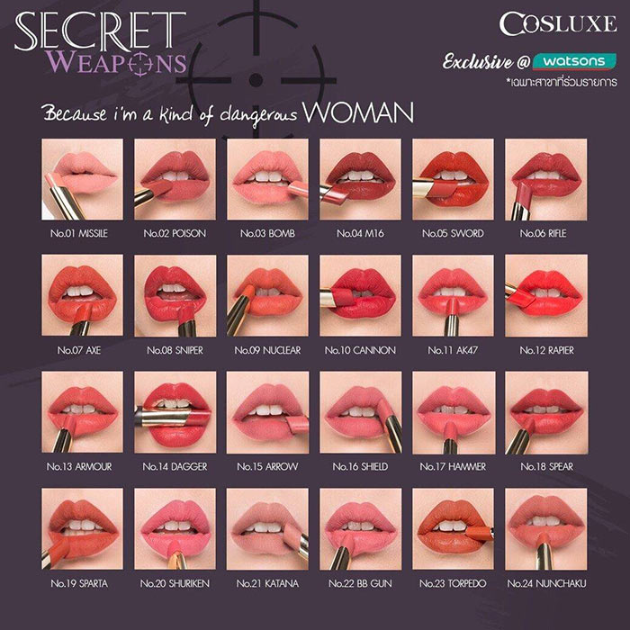 Cosluxe My 24 Secret Weapons Lipstick