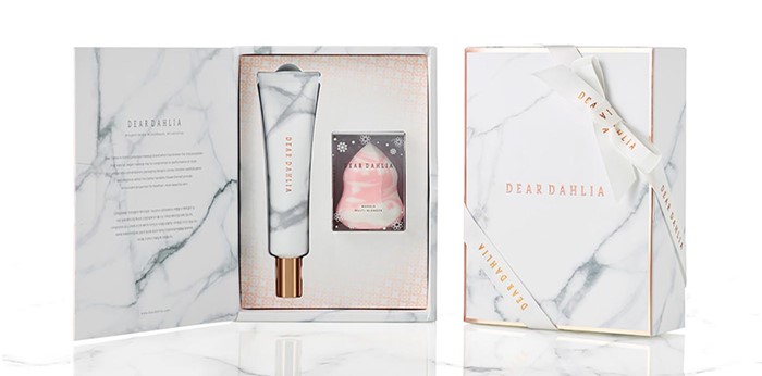 บีบี   ฟองน้ำ Dear Dahlia Skin Paradise Blooming BB   Blender Set