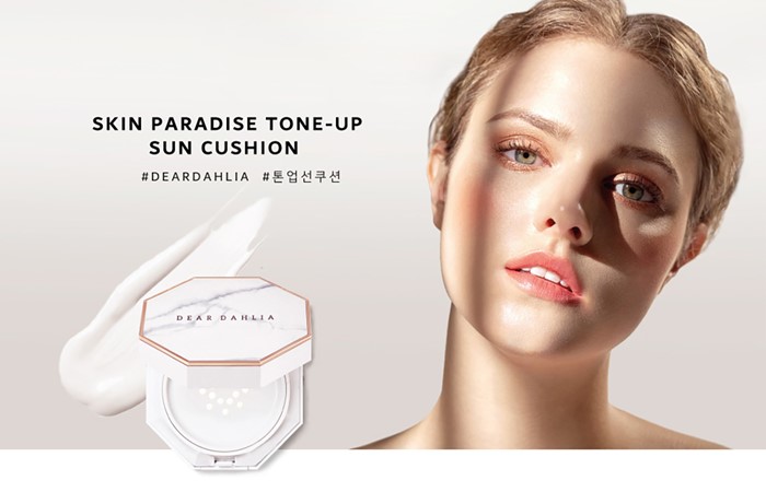 กันแดด Dear Dahlia Skin Paradise Tone Up Sun Cushion SPF35 PA   