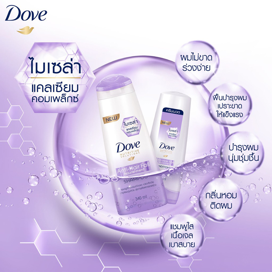 แชมพูลดผมร่วง Dove Nutritive Solutions Anti-Hair Fall Nourishment Shampoo