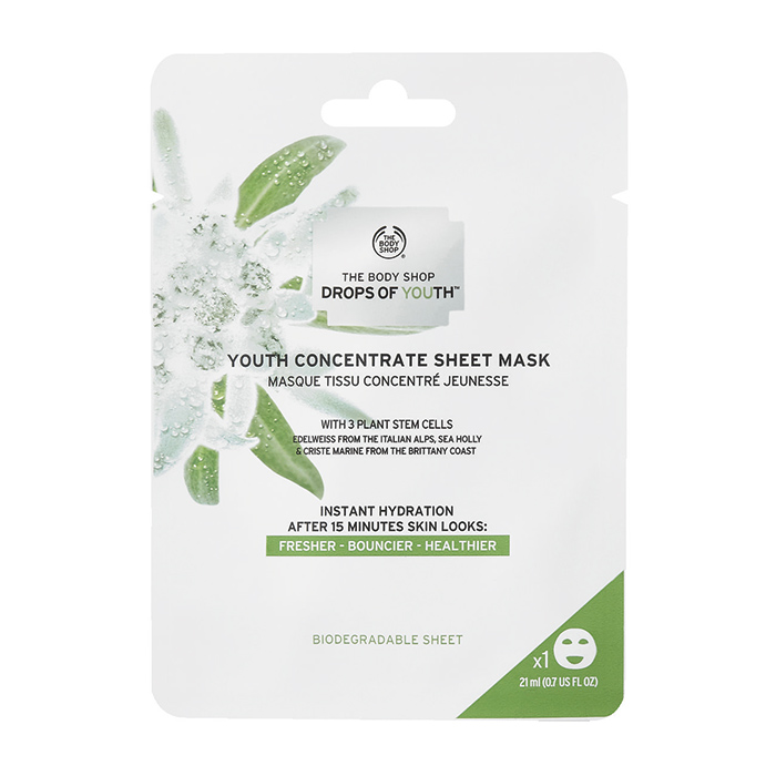 แผ่นมาสก์หน้า The Body Shop Drops of Youth™ Youth Concentrate Sheet Mask