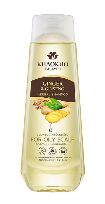 แชมพูสระผม Khaokho Talaypu Ginger & Ginseng Herbal Shampoo