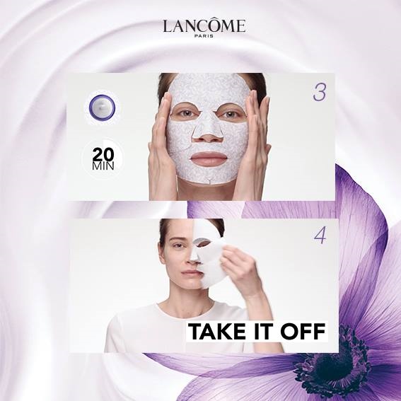 แผ่นมาสก์หน้า Lancome Renergie Multi Lift Ultra Double Wrap Mask