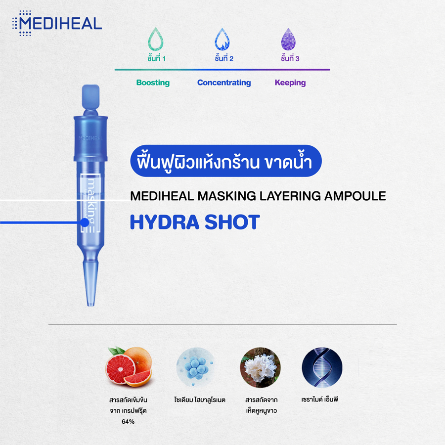 Mediheal Masking Layering Ampoule Hydra Shot