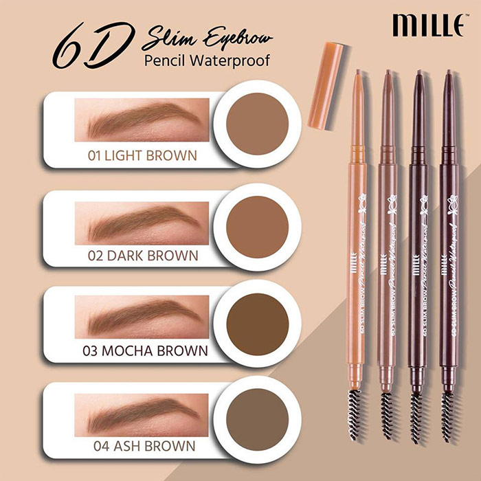 Mille 6D Slim Brow Pencil Waterproof