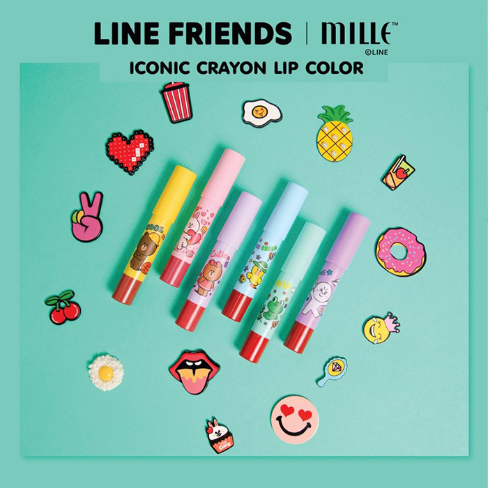 Mille Line Friends Iconic Crayon Lip Color