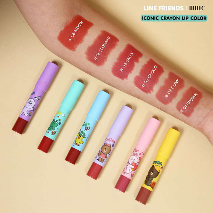 Mille Line Friends Iconic Crayon Lip Color