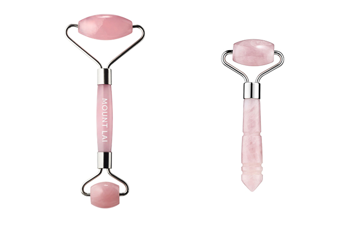 Mount Lai De-Puffing Mini Rose Quartz Roller