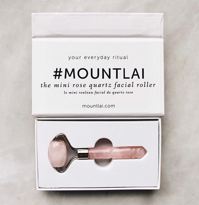 Mount Lai De-Puffing Mini Rose Quartz Roller