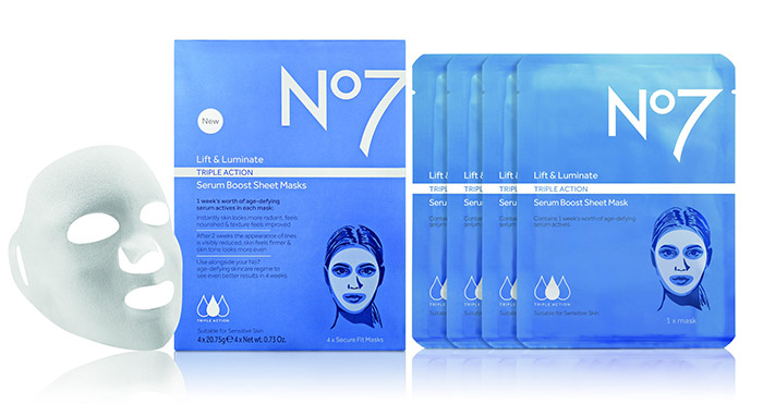 มาสก์ No7 Lift & Luminate TRIPLE ACTION Serum Boost Mask