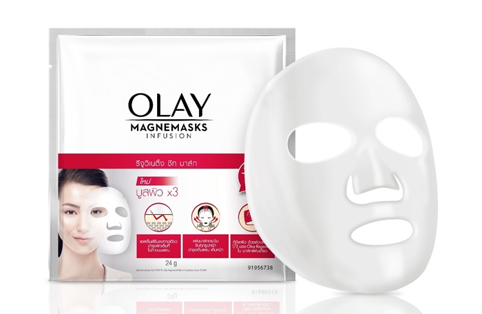 แผ่นมาสก์หน้า Olay Magnemasks Infusion Rejuvenating Sheet Mask