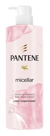 ครีมนวดผม Pantene Micellar Detox & Hydrate Rose Water Extract Light Conditioner