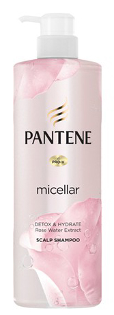 แชมพู Pantene Micellar Detox & Hydrate Rose Water Extract Scalp Shampoo