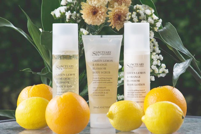 sanctuary spa green lemon & orange blossom body scrub