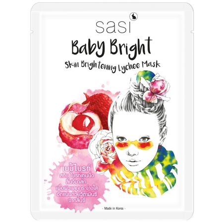 sasi baby bright skin brightening lychee mask