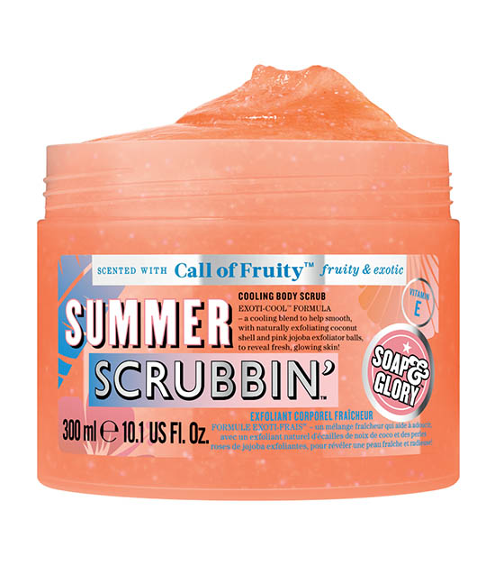 สครับผิวกาย Soap & Glory Call of Fruity Summer Scrubbin' Cooling Body Scrub