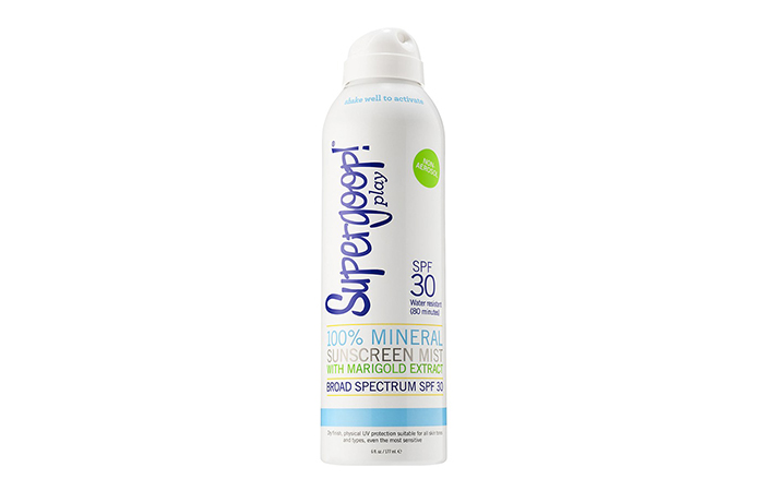 Supergoop! 100% Mineral Sunscreen Mist with Marigold Extract Broad Spectrum SPF30