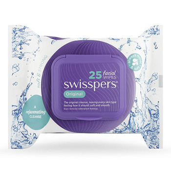 แผ่นเช็ดทำความสะอาด Swisspers Facial Wipe