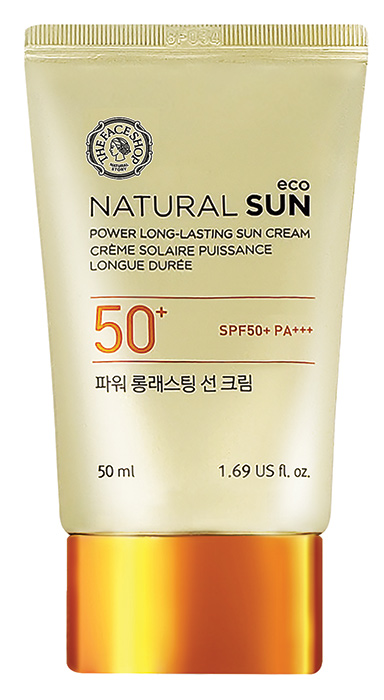 ครีมกันแดด THEFACESHOP Natural Sun Eco Power Long-Lasting Sun Cream SPF50+ PA+++