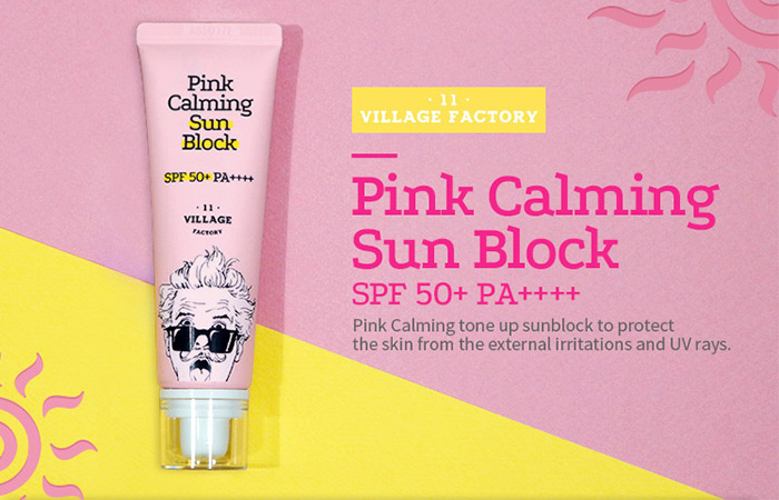 Village 11 Factory Pink Calming Sun Block SPF50+/PA++++