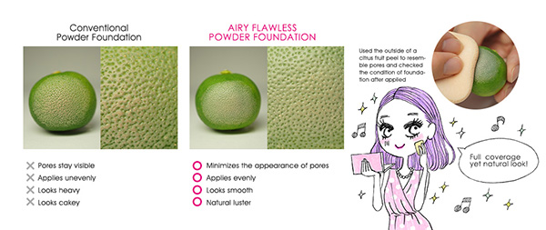 za airy flawless powder foundation