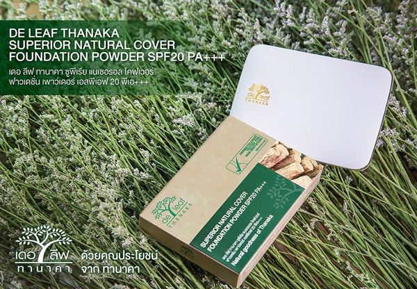 deleaf thanaka superior natural cover foundation powder