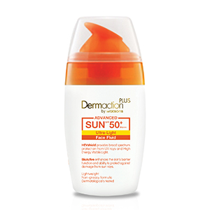 dermaction advanced sun ultra light face fluid