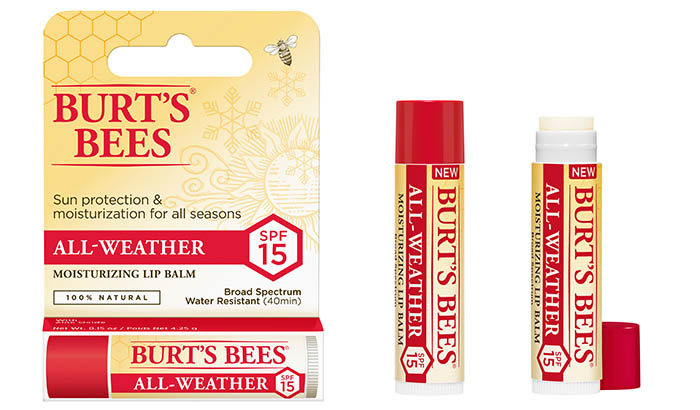 Burt's Bees All-Weather SPF 15 Lip Balm 100% Natural