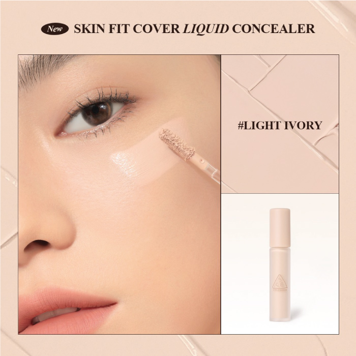 คอนซีลเลอร์ 3CE Skin Fit Cover Liquid Concealer