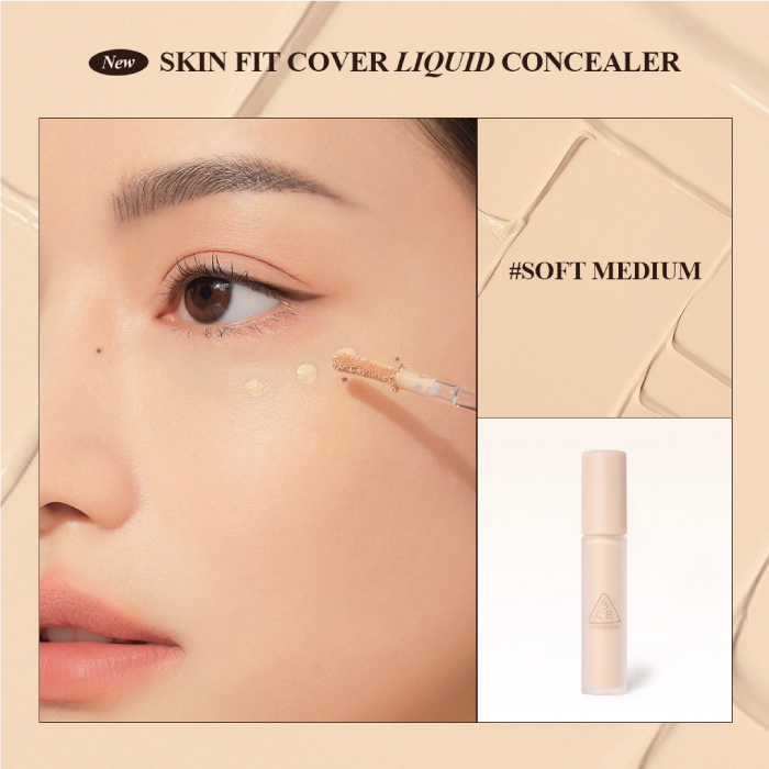 คอนซีลเลอร์ 3CE Skin Fit Cover Liquid Concealer