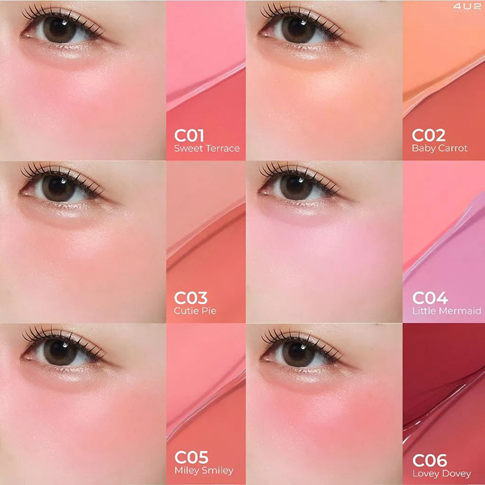 บลัชออน 4U2 Blush On Duo Cream บลัชออน 4U2 Blush On Duo Cream