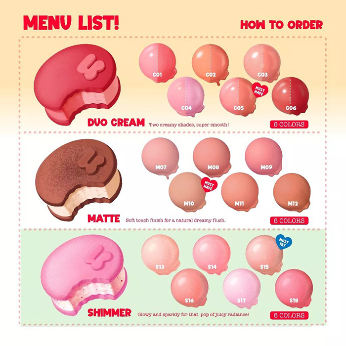 บลัชออน 4U2 Blush On Duo Cream บลัชออน 4U2 Blush On Duo Cream