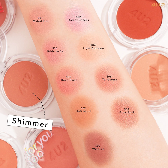 4U2 For You Too Shimmer Blush บลัชออนเนื้อชิมเมอร์