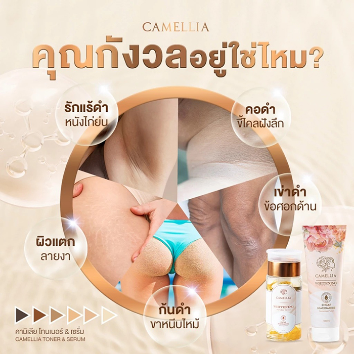 โทนเนอร์เช็ดผิวใต้วงแขน Camellia Encap Niacinamide 5% Toner