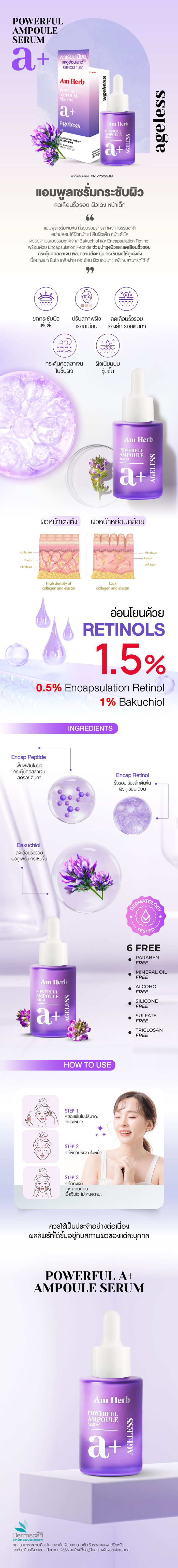แอมพลูเซรั่ม Am Herb Powerful A Ampoule Serum