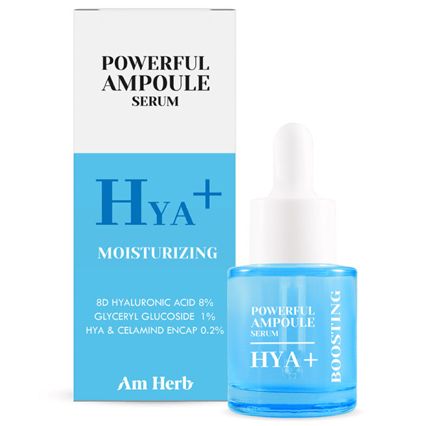 Am Herb Powerful HYA   Ampoule Serum แอมพลูเซรั่ม  ปลอบประลมพร้อมลดการระคายเคืองผิว เติมความชุ่มชื้นได้อย่างรวดเร็ว