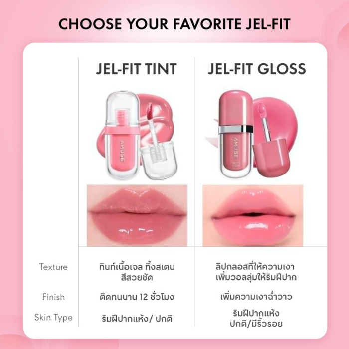 ลิปกลอส AMUSE Jel-Fit Gloss ลิปกลอส AMUSE Jel-Fit Gloss