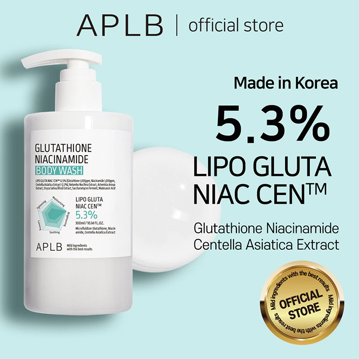 ครีมอาบน้ำ APLB Glutathione Niacinamide Body Wash