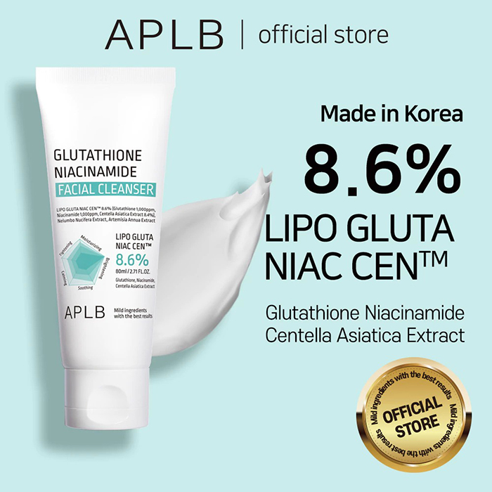 โฟมล้างหน้า APLB Glutathione Niacinamide Facial Cleanser
