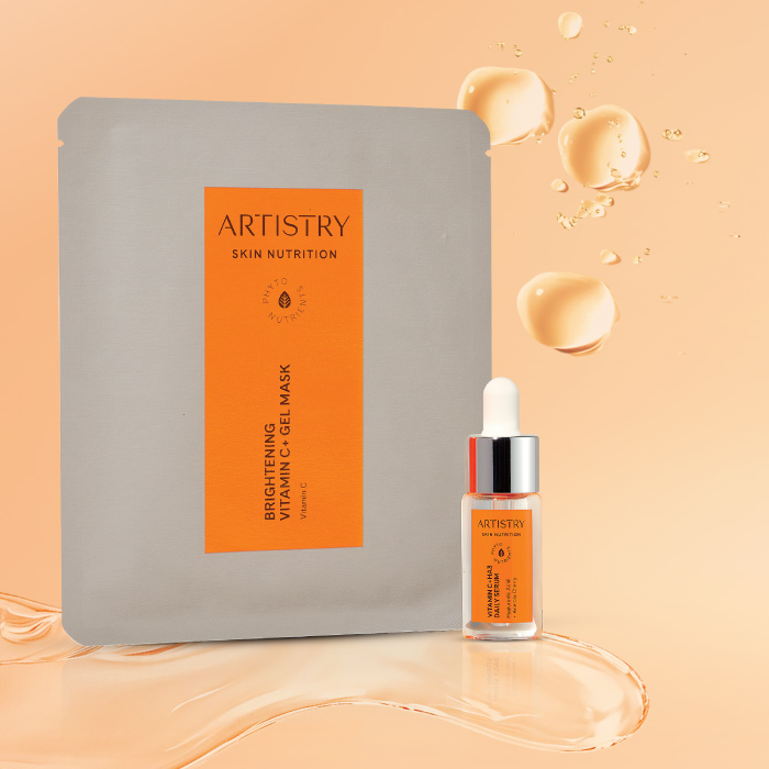 ชีทมาส์คไฮโดรเจล Artistry Skin Nutrition Brightening Vitamin C+ Gel Mask