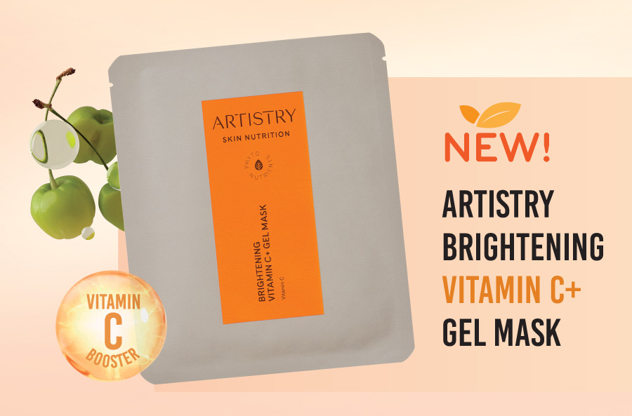 ชีทมาส์คไฮโดรเจล Artistry Skin Nutrition Brightening Vitamin C+ Gel Mask