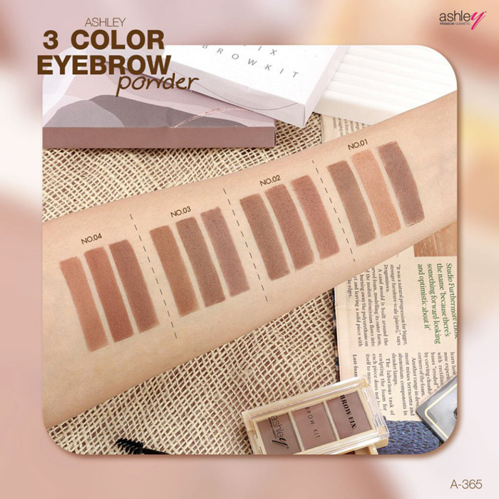 ที่เขียนคิ้วแบบฝุ่น Ashley 3 Color Eyebrow Powder