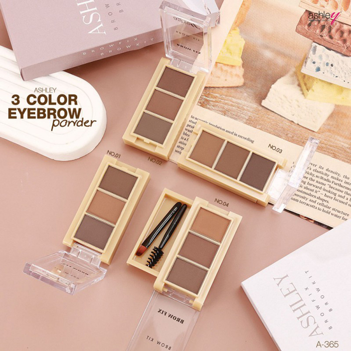 ที่เขียนคิ้วแบบฝุ่น Ashley 3 Color Eyebrow Powder